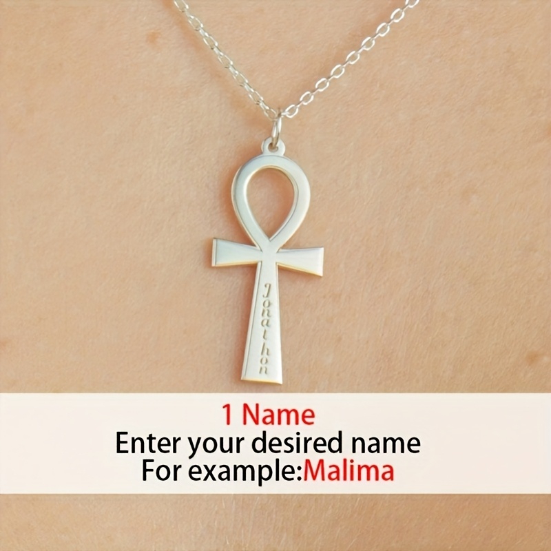 TEMU Collier avec Nom Personnalisé , Plaqué Or 18K, Nom Anglais Personnalisable, Accessoire Femme, Décoration Personnalisée, Mode, Cadeau de Noël,