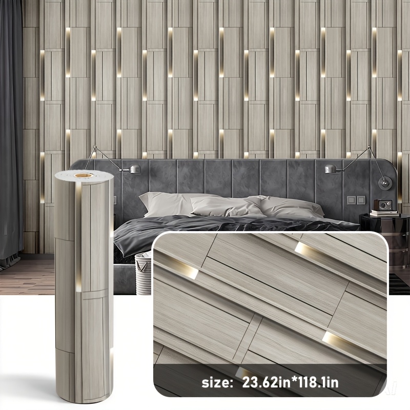 TEMU Grain Wall Panels, Self-adhesive Tiles Wallpaper Roll, 60cm X , Wear-resistant And Easy To , Detachable Decorative Wall Stickers, Suitable For