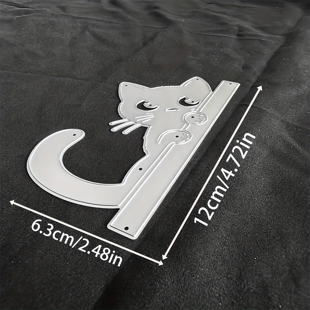 TEMU 1pc Cat Metal Cutting Mold, Suitable For Photo Album Production, Handicrafts, Diy Relief Templates, Handmade Cards, And Gift Card .