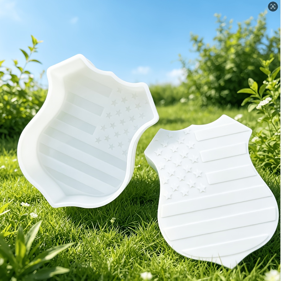TEMU Shield-shaped Silicone Mold, Universal For /plaster/resin Trays, Flexible And , Reusable