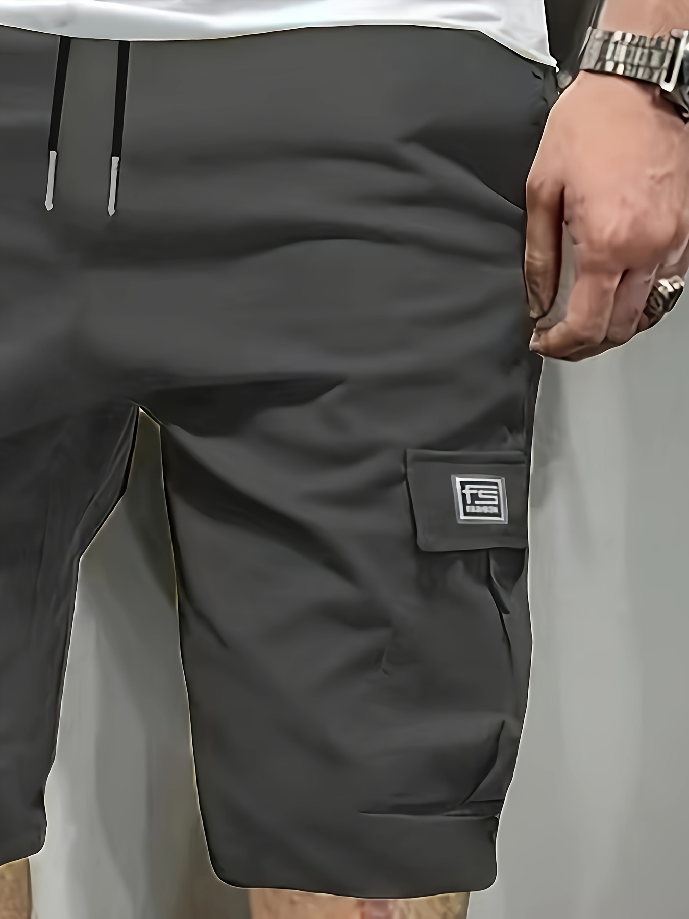 men's casual straight leg cargo shorts light blue non Temu Germany