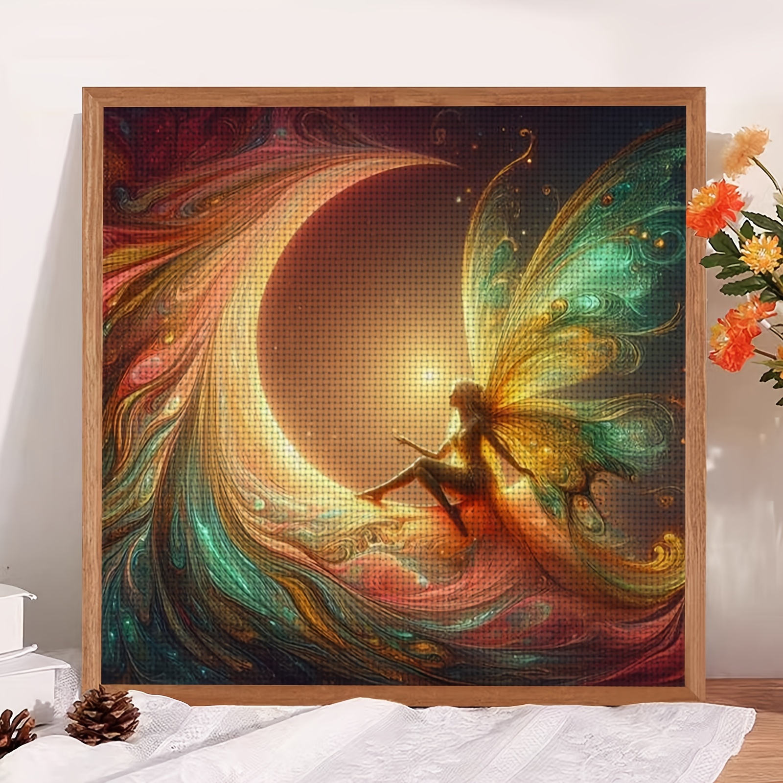 Cross Stitch Kit, Fairy Sitting Under The Tree Pattern
