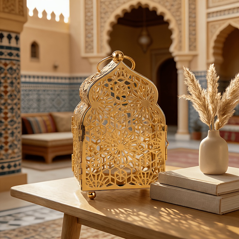 TEMU Lámpara de farol marroquí, decorativo, lámpara de viento para decoración de Ramadán, colgante, o porche al , decoración interior del hogar,