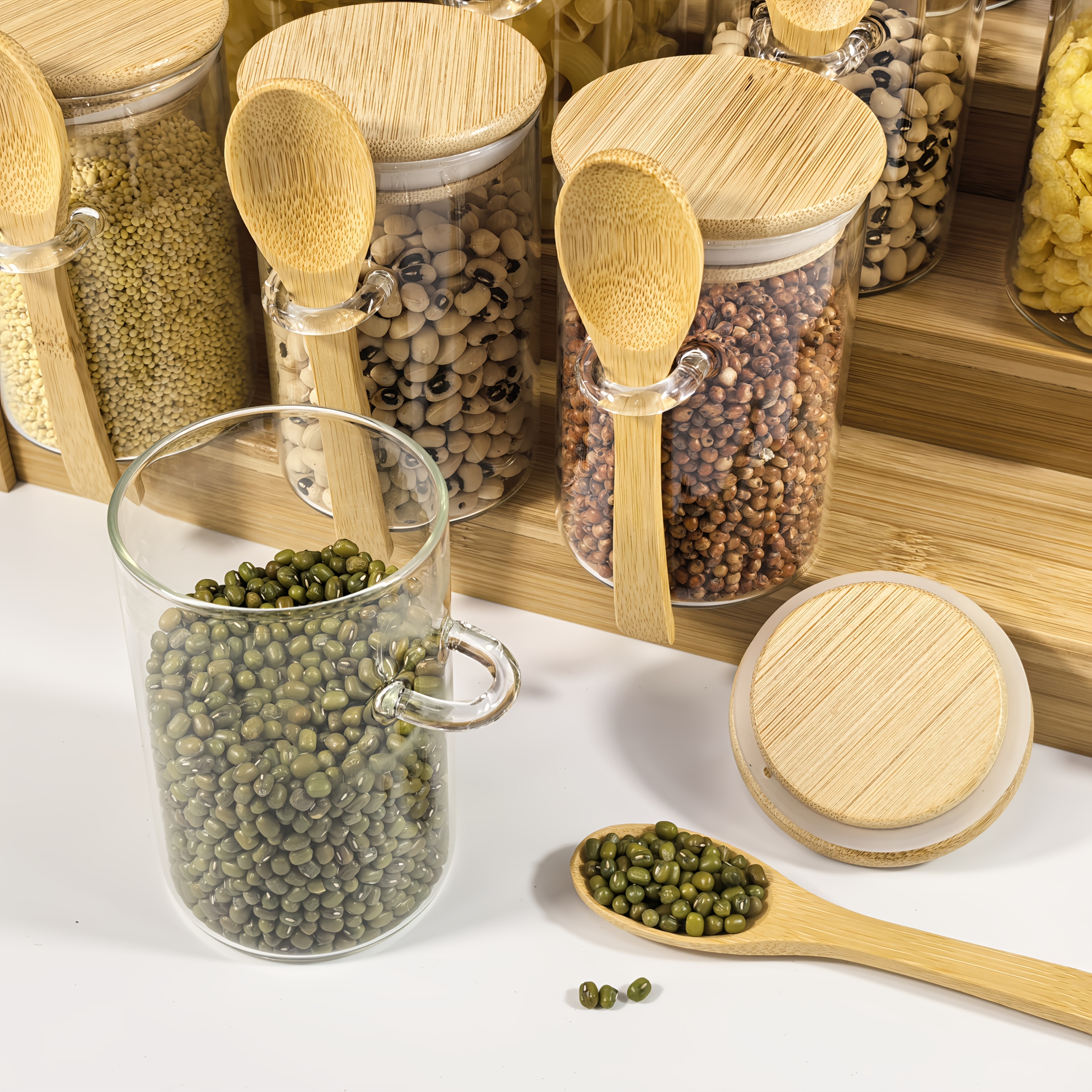 10pcs set 280ml jars heavy duty borosilicate glass spice Temu Kuwait