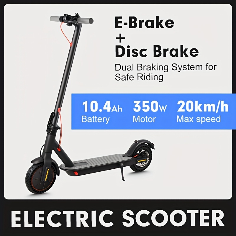 electric scooter for adults,   with 350w/500w motor and suspension, long range 25km/45km, 25.4cm   tires, foldable for   men adult students, front and rear dual shock absorption system,   0