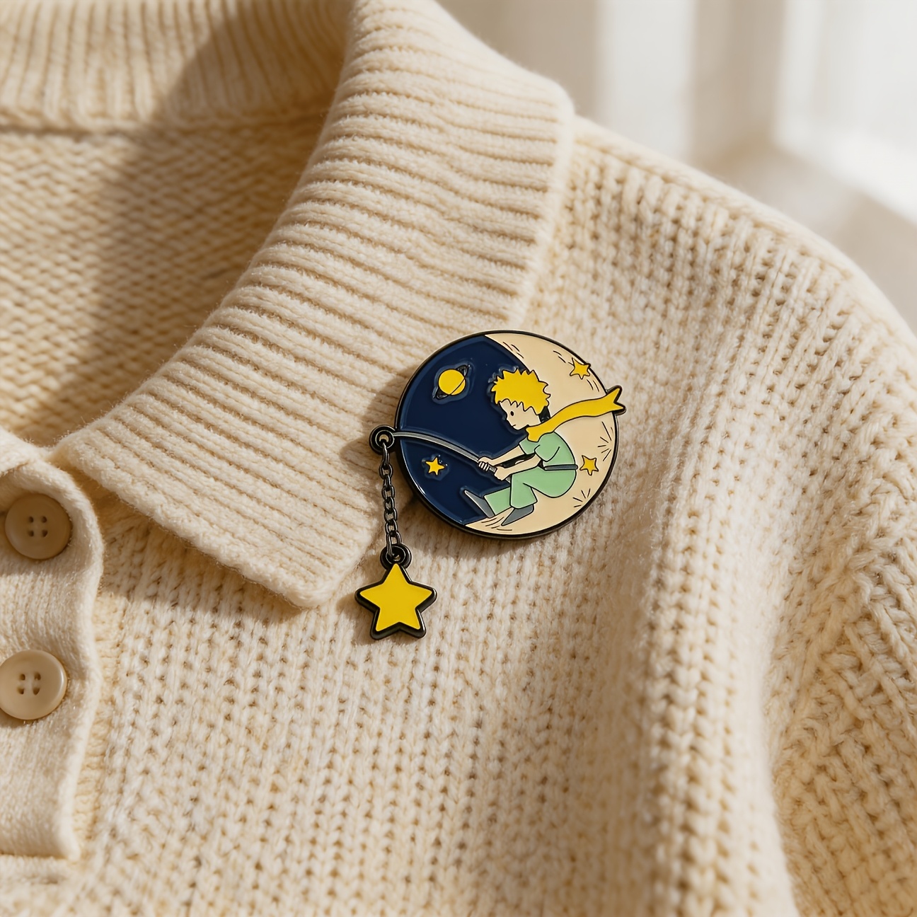 LE PETIT PRIN Badge, Perfect Souvenir Backpack Accessory