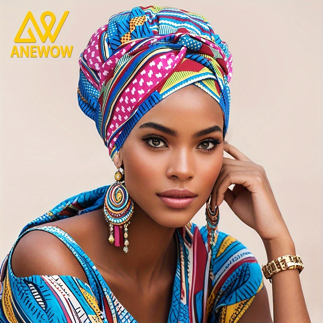 

Vibrant African Print Head Wrap With Luxurious – Stylish Hair Accessory For Women, Effortless Wear, Reduced Frizz & Split Ends, Everyday Or Special Occasions, Cute Hair Accessories