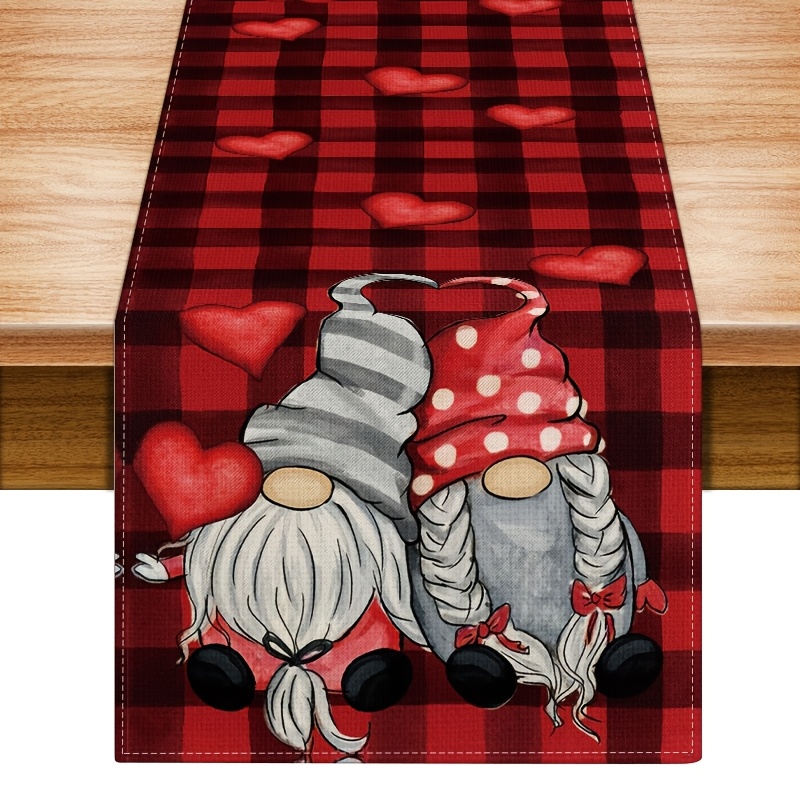 

1pc 's Day Table , Polyester, , For Decor