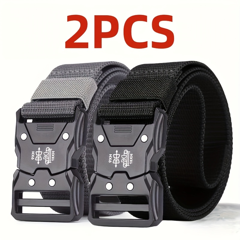 TEMU 2pcs Men's Casual Belts, Outdoor Belts, Jeans Belts, Suitable For , Commuting, And Training, Graduation Season Gift, Gift Set