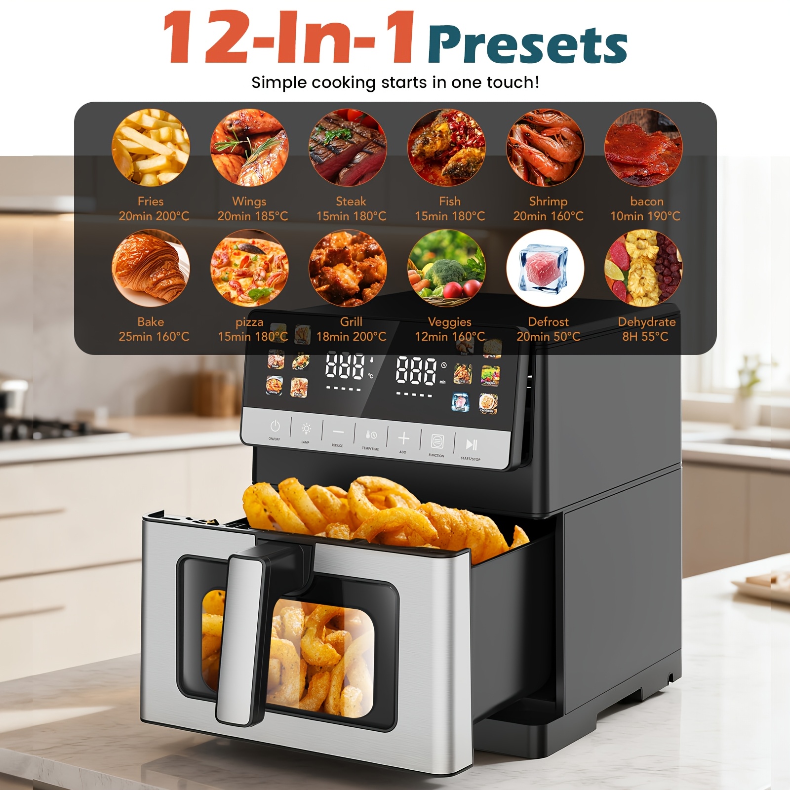 XXL 10 L Airfryer | 12-in-1