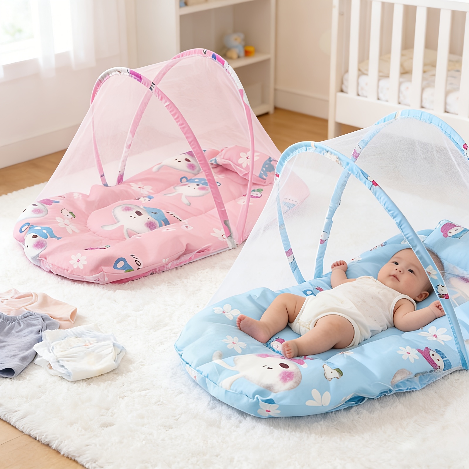 baby mosquito net no installation required padded childrens bed high density mosquito net foldable maternity and infant specific mosquito net