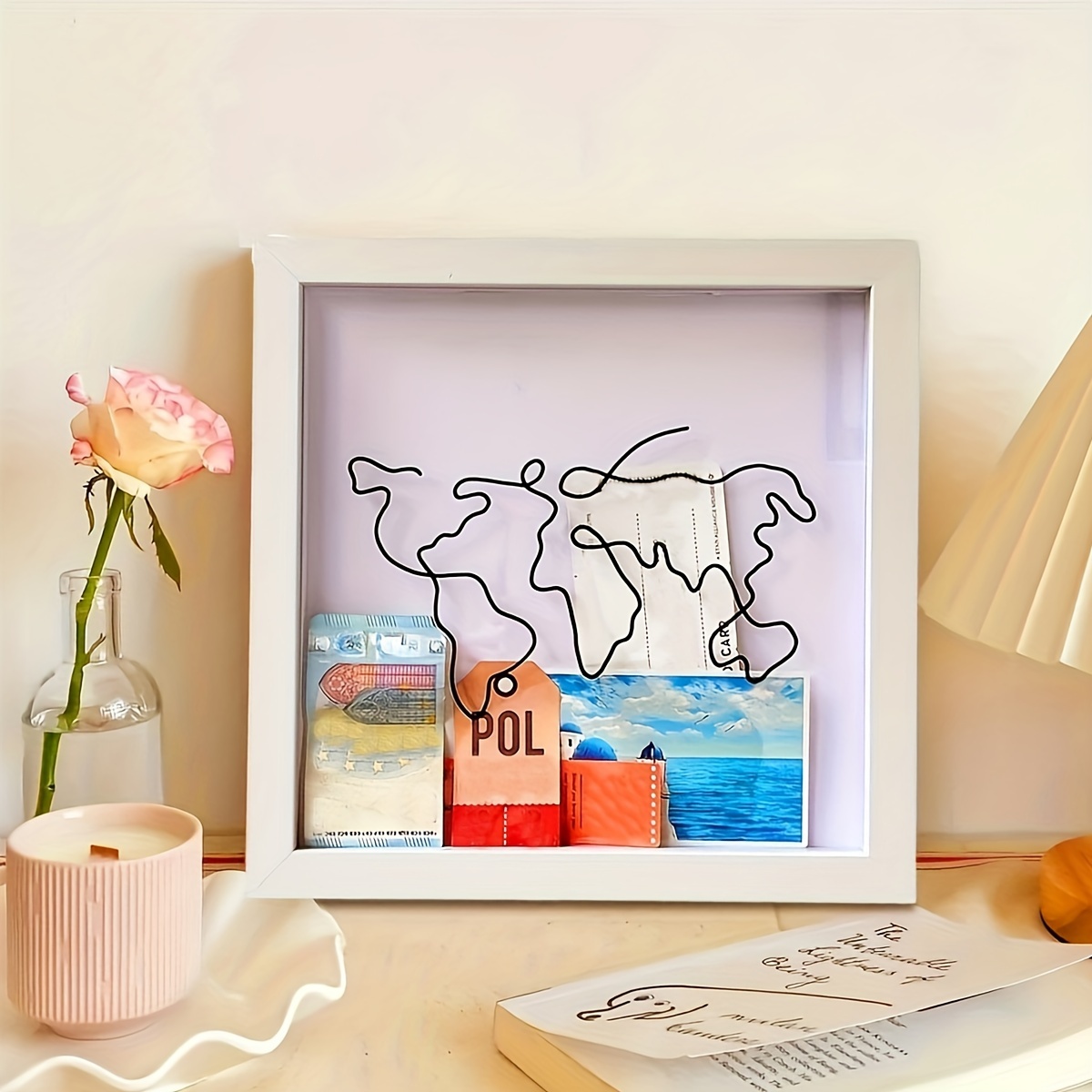 Shadow Box Picture Frame Square Hollow Boxes Display Cases - Temu