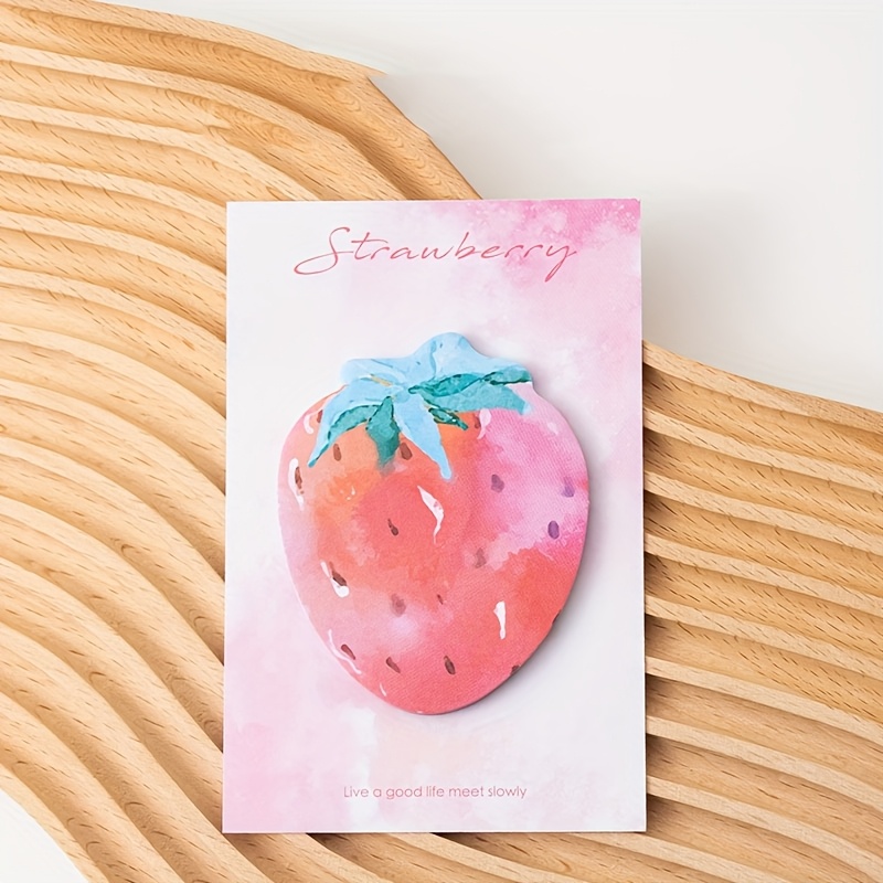 TEMU Notas adhesivas creativas de frutas, pegatinas de etiquetas de dibujos animados estilo Instagram, bonitos blocs de notas adhesivos