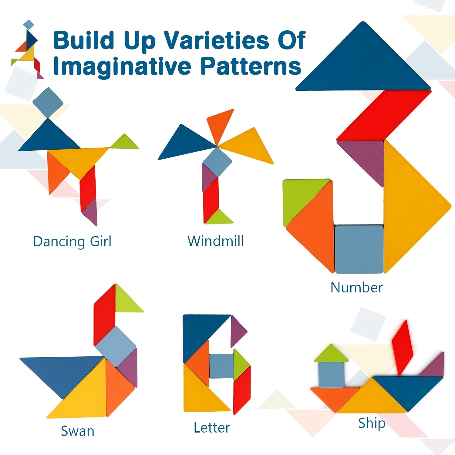 Wooden Block Puzzle, Colorful Educational Gift