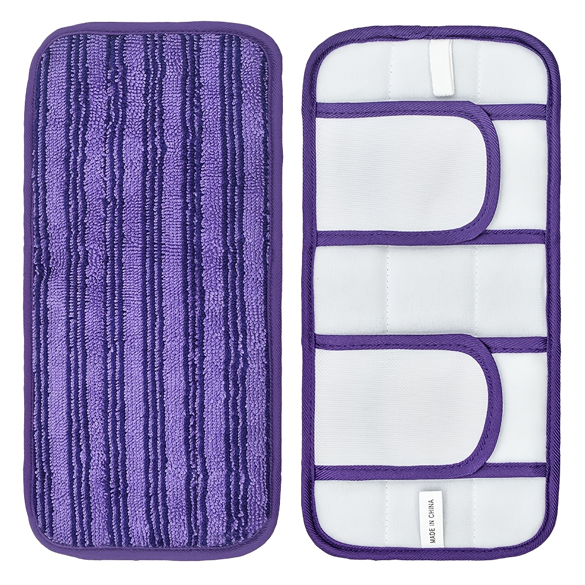 Yuunaie 2pcs Hanging Bag Mop Replacement Pads Compatible With Sweeper Mop Easy To Assemble Dust Cleaning Washable And Reusable Mop Refill For Kitchen Bathroom Tile Cleaning Additions Blue Green Purple