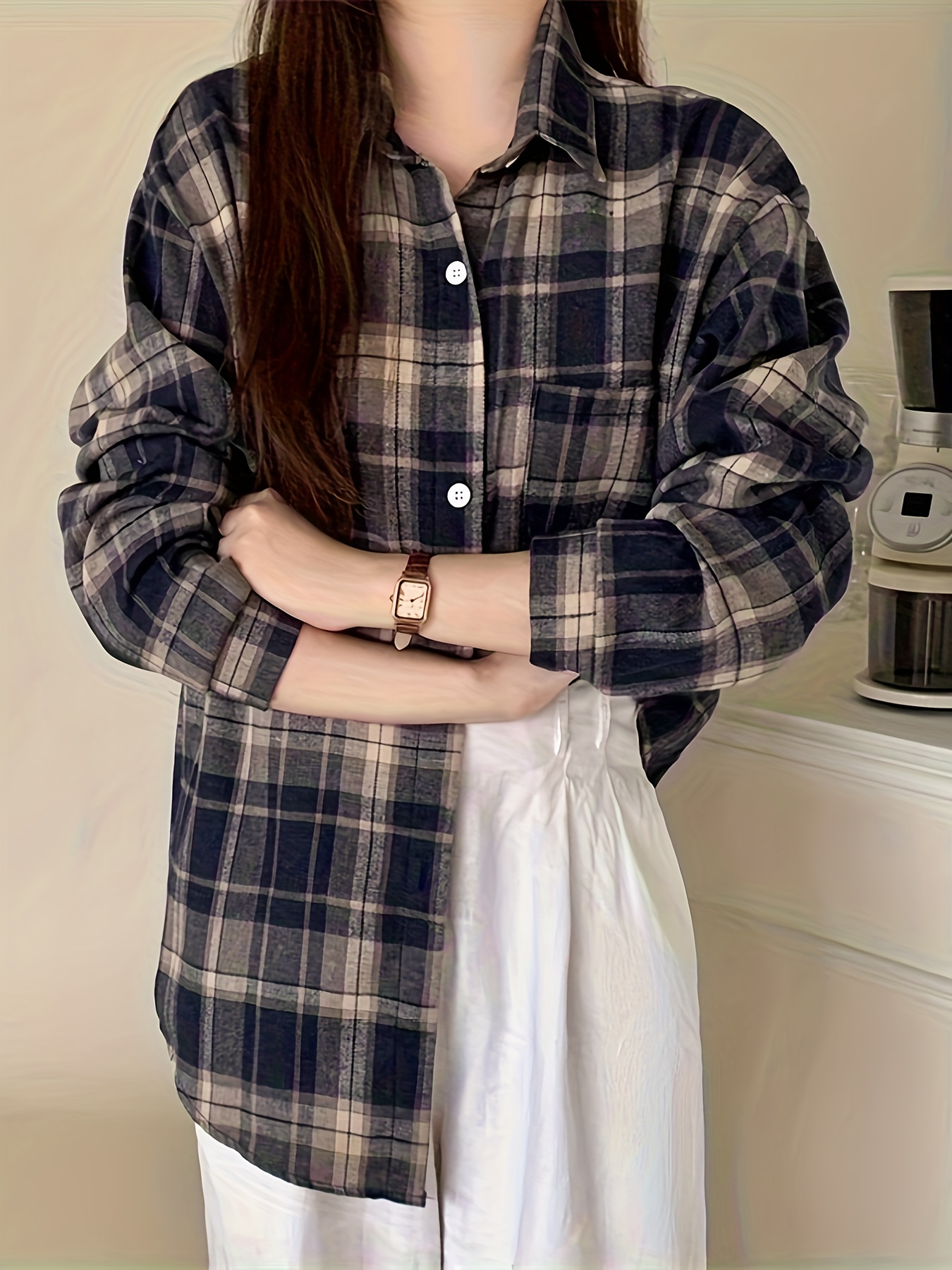 womens   shirt spring and autumn jacket loose lazy style new korean version versatile casual top spring and autumn thin version petite     style vacation commuting essential