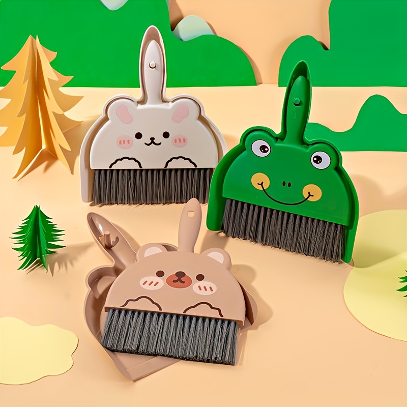 cute animal-shaped broom and dustpan set for home cleaning - 1 broom + 1 dustpan, ideal for living room, kitchen, and outdoor use,   children and pets, living room sweeping|  desig urable sweeping equipment Product details 2