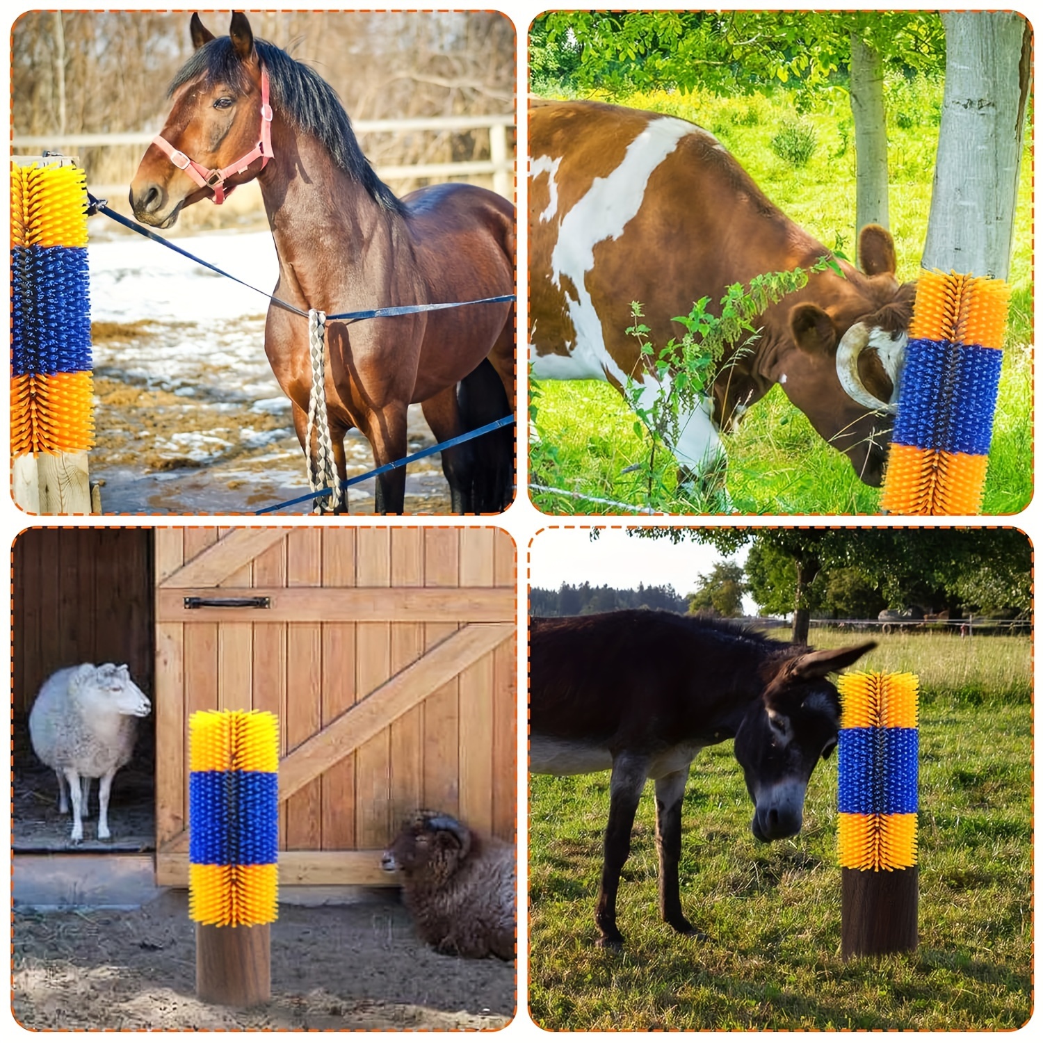 Horse Brush Livestock Scratch Brushes Horse Scratcher Full Temu