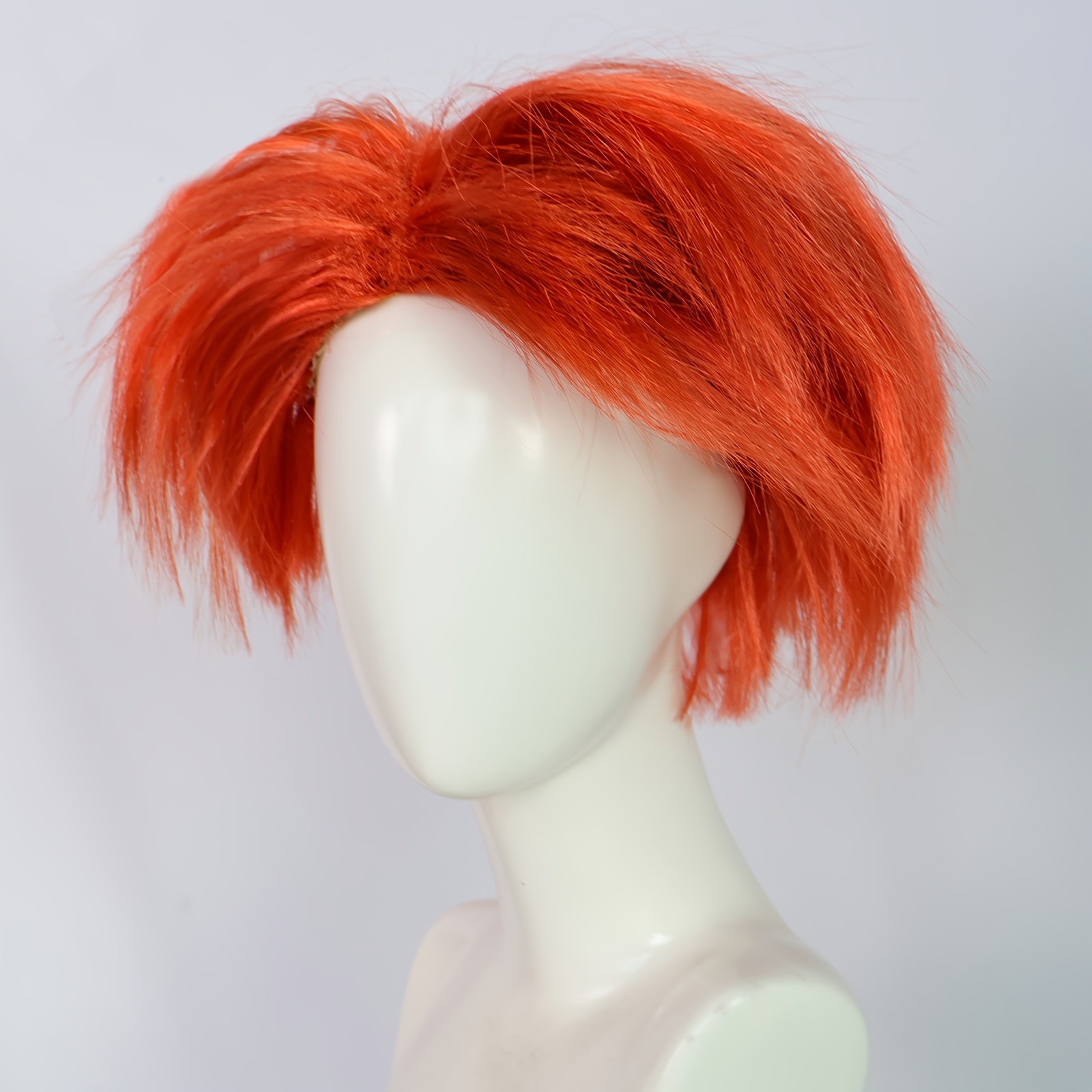 TEMU Messy Short Bob Wig For Men, Synthetic Fluffy Hair Wig, Cosplay Wig, , Halloween , Wig For Cosplay, Role Play