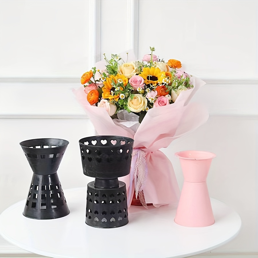 

6pcs Floral Arrangement Kit: Waterproof Plastic Flower Holders & Molds For Fresh Bouquets - Includes Foam Support