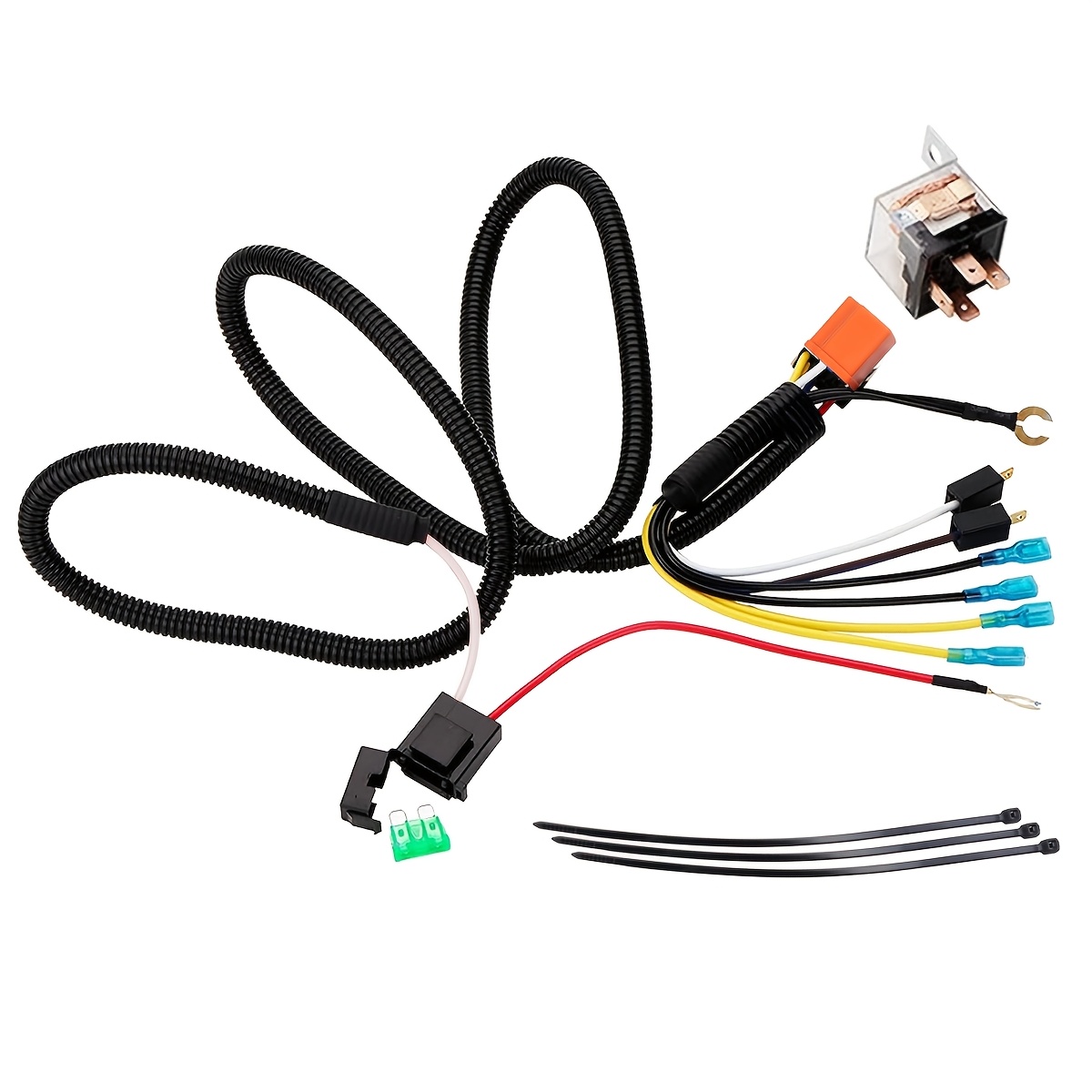 Image of Universal 80a 12v Horn Wire Wiring Harness Relay Kit For Motorcycle Car Truck Grille Mount Blast Tone Horns