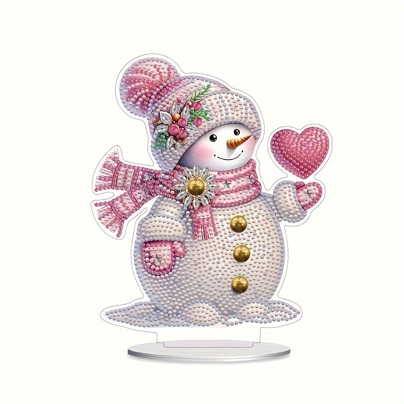 

Diy 5d Kit - Snowman Rhinestones, Decorative , For & Desk Display