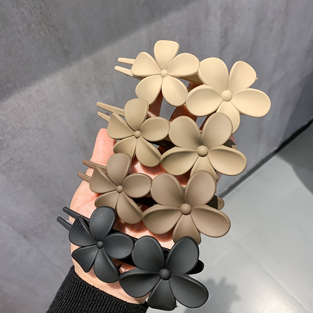 Image of A Set Of 4 Floral Hairpins, Clips, Hairstyles, Easy And Versatile, High-end Fashionable Hair Additions For The Back Of