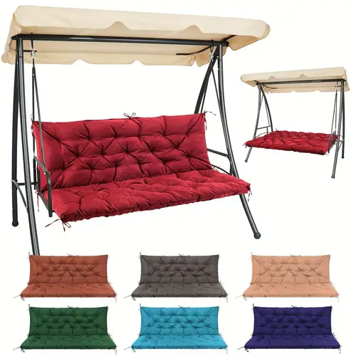 porch swing cushions patio furniture cushions with straps and backrest 60x40 inches 4 thick outdoor cushions for patio furniture for backyard and garden swing not included