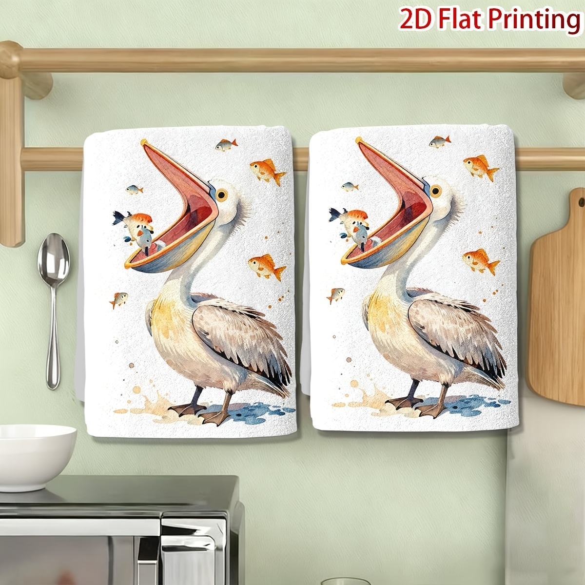 TEMU Cleaning Cloth 2pcs Kitchen Towel Splashing Kitchen Towel Cleaning Cloth Dish Towel Microfiber Dish Cloth Tableware Towel Tea Lover Gift