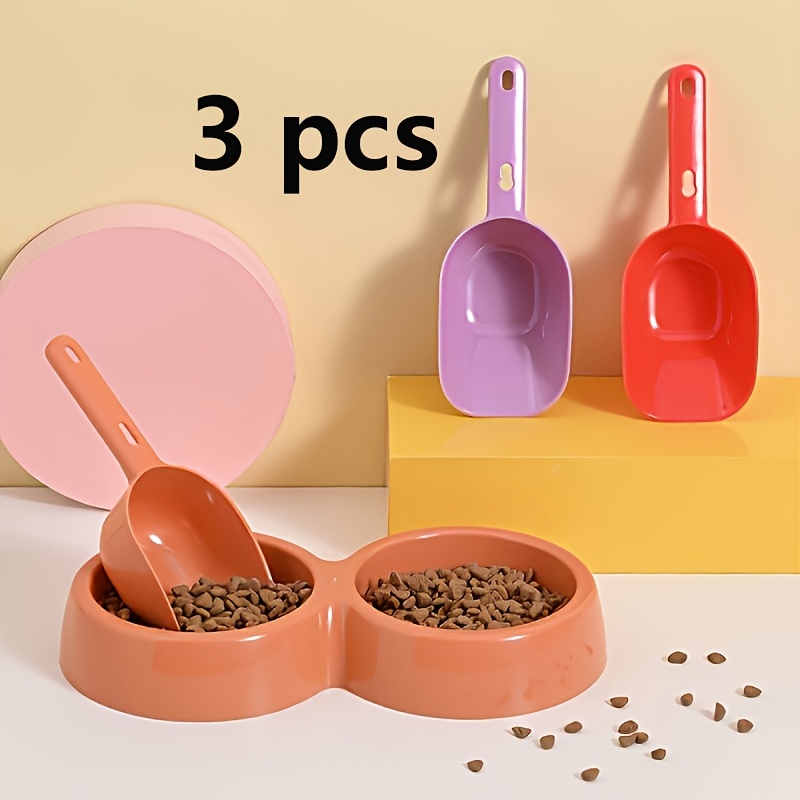 3pcs Colorful Pet Food Spoon for Dogs and Cats - Easy Scoop and Serve Pet Food Shovel