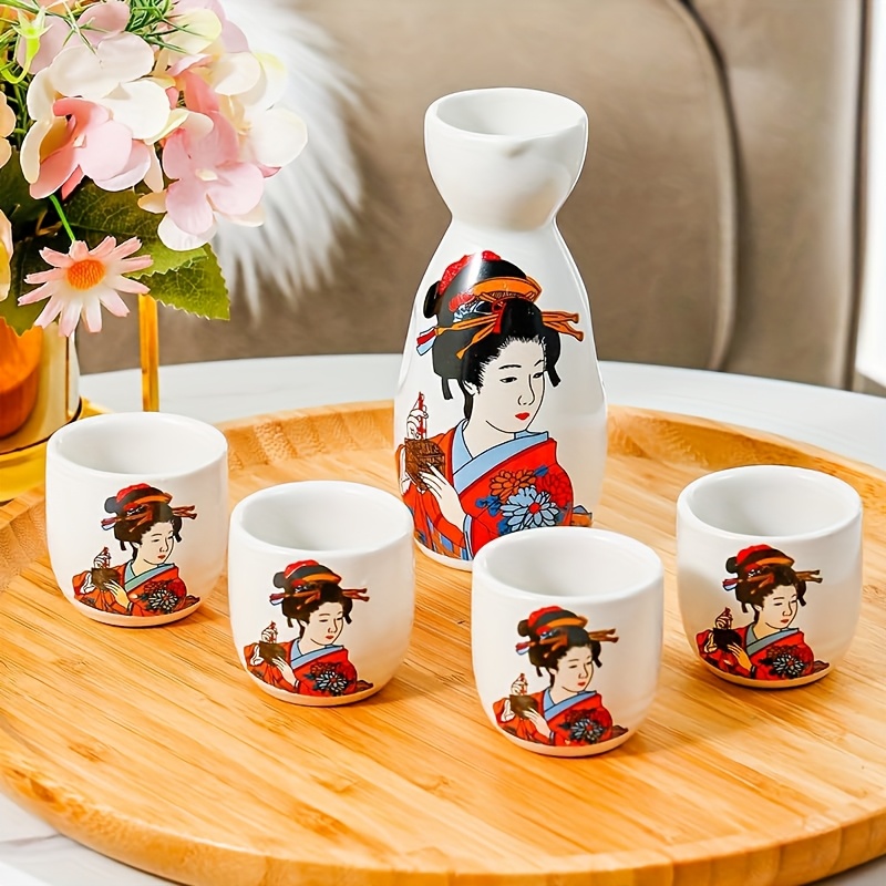 Tayama 5-Piece 1 Tokkuri Bottle & 4 Ochoko Cups, Jamaica