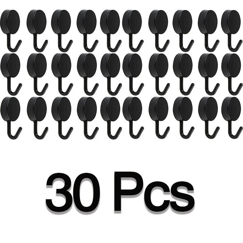 TEMU 30pcs Set Of Small Wall Adhesives, Strong Adhesive Hooks, Key Hooks, No-nail Self-adhesive Hooks, Reusable, Bathroom No-drill Traceless Storage