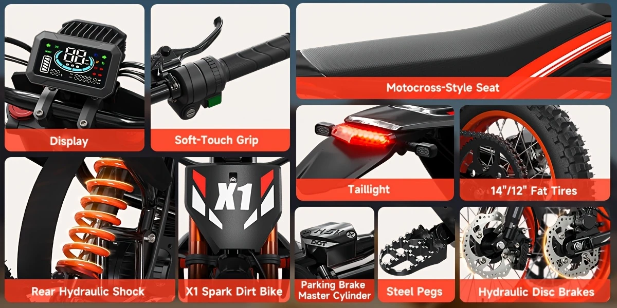 X1 Spark Electric Dirt Bike - High Performance Off-Road E-Bike – detail 6