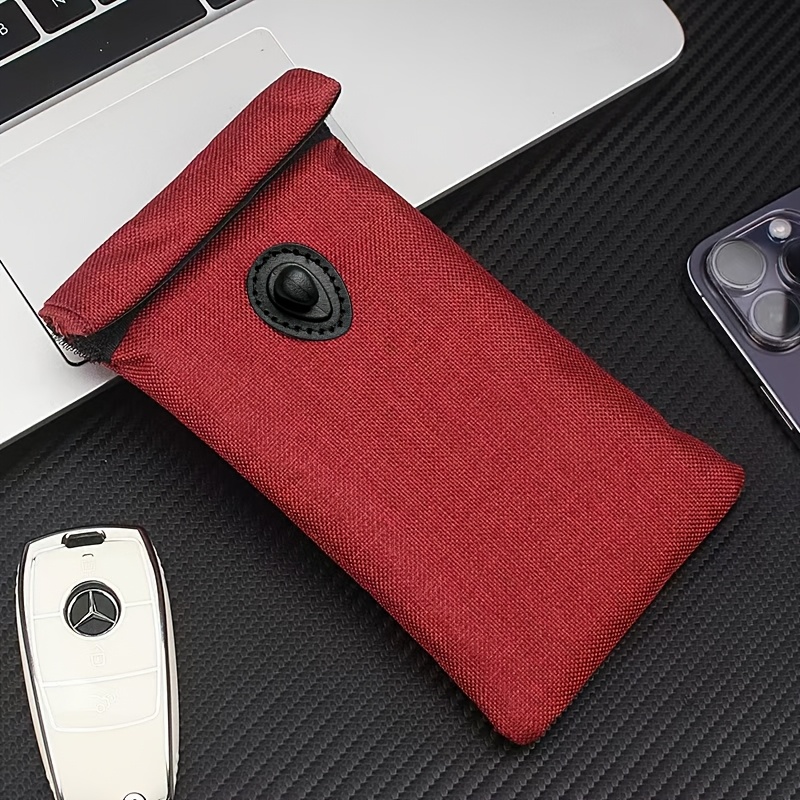 TEMU Drawstring Signal Blocking Pouch, Car Key Fob Protector Bag, Anti-skimming And Anti-radiation Phone Bag