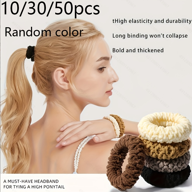 10 30 50pcs thickened thick high   seamless popcorn hair ties towel loops hair bands hair accessories