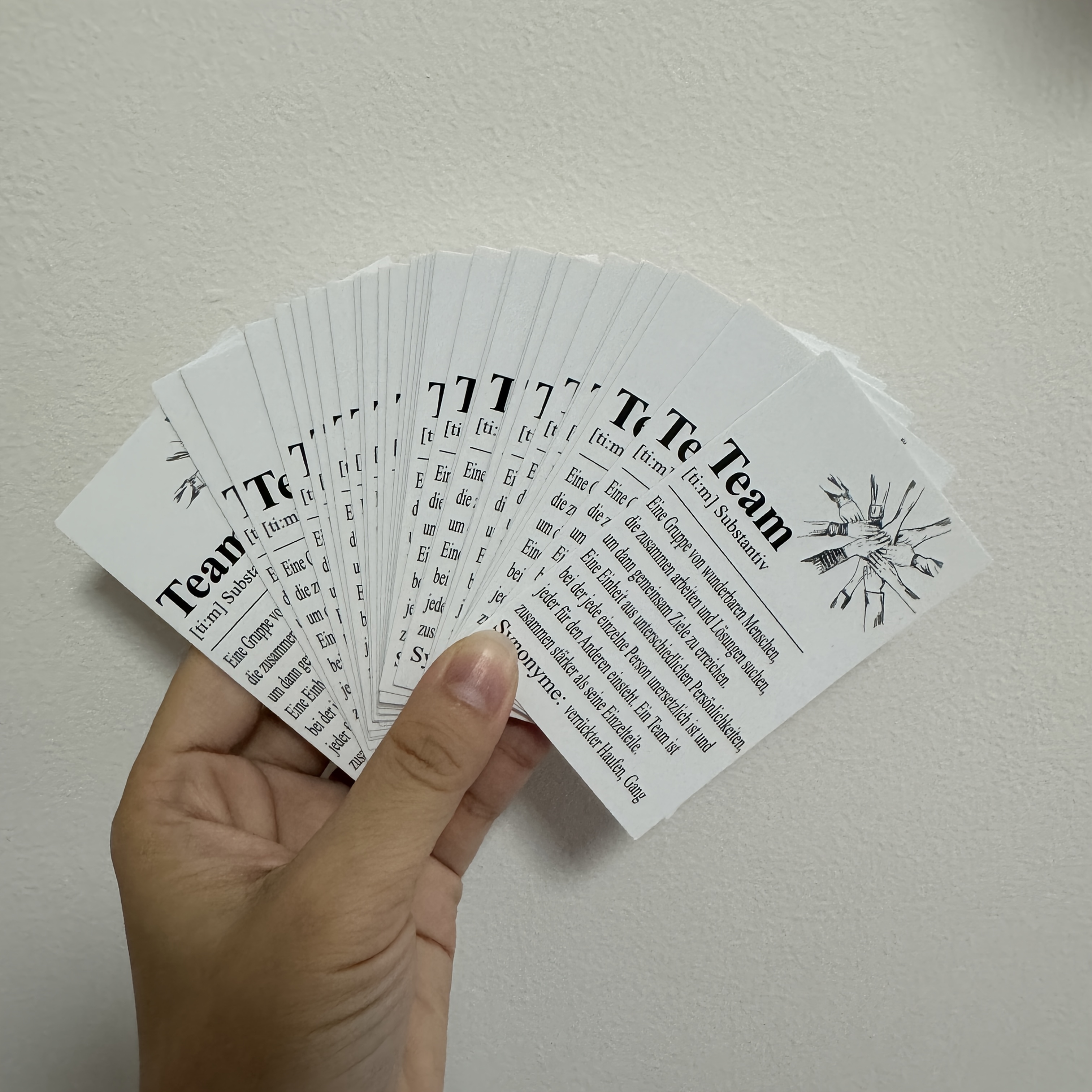 Image of 30 Team Mini Cards, 9x5.4 Cm, German Colleague Cards, Employee Cards, Cards, Thank You Cards, Greeting Cards, And Farewell Cards For Job