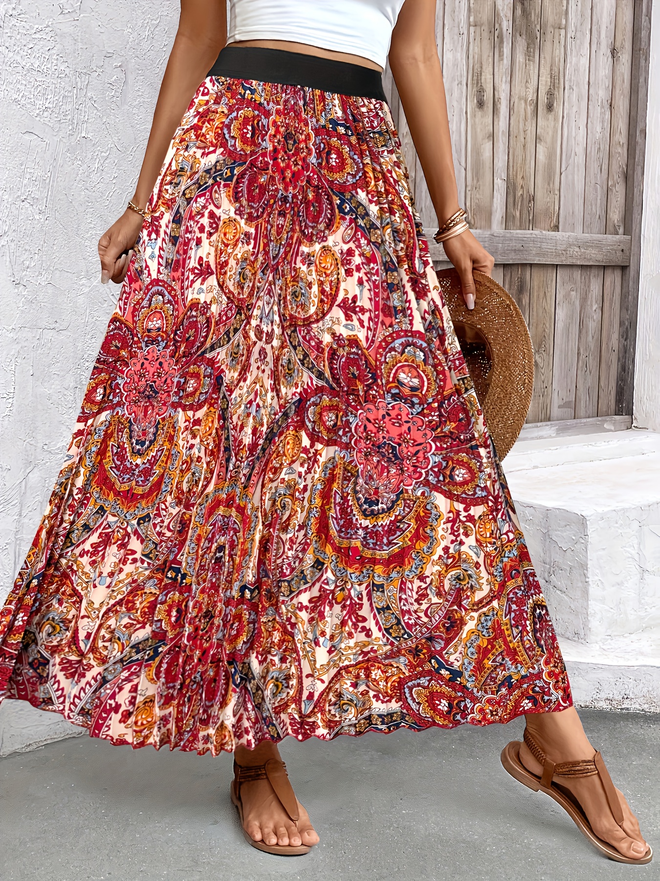 womens elegant maxi skirt flowy a line formal casual skirt Temu