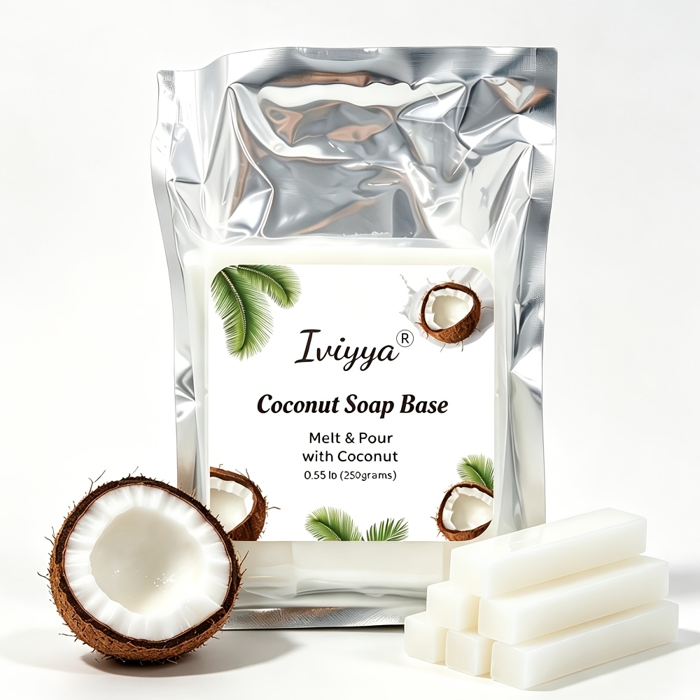 Image of 250g Coconut Oil Melt And Pour Soap Base, For , Sls/ Free, Unscented Moisturizing Premium Soap Base For Soap Making