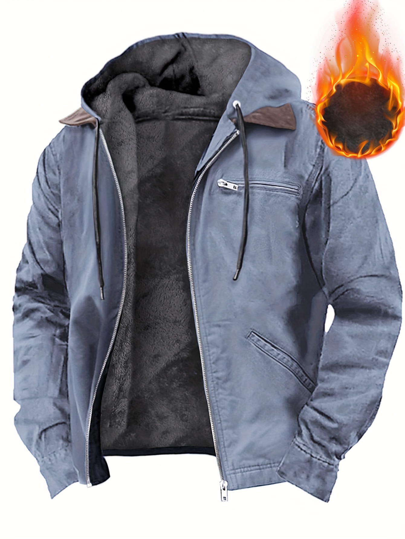 男士复古连帽夹克，面料亲肤舒适，兼具时尚与实用性，适配多场景穿搭需求适配多种内搭与下装，日常通勤、休闲出街皆可驾驭 商品详情 1