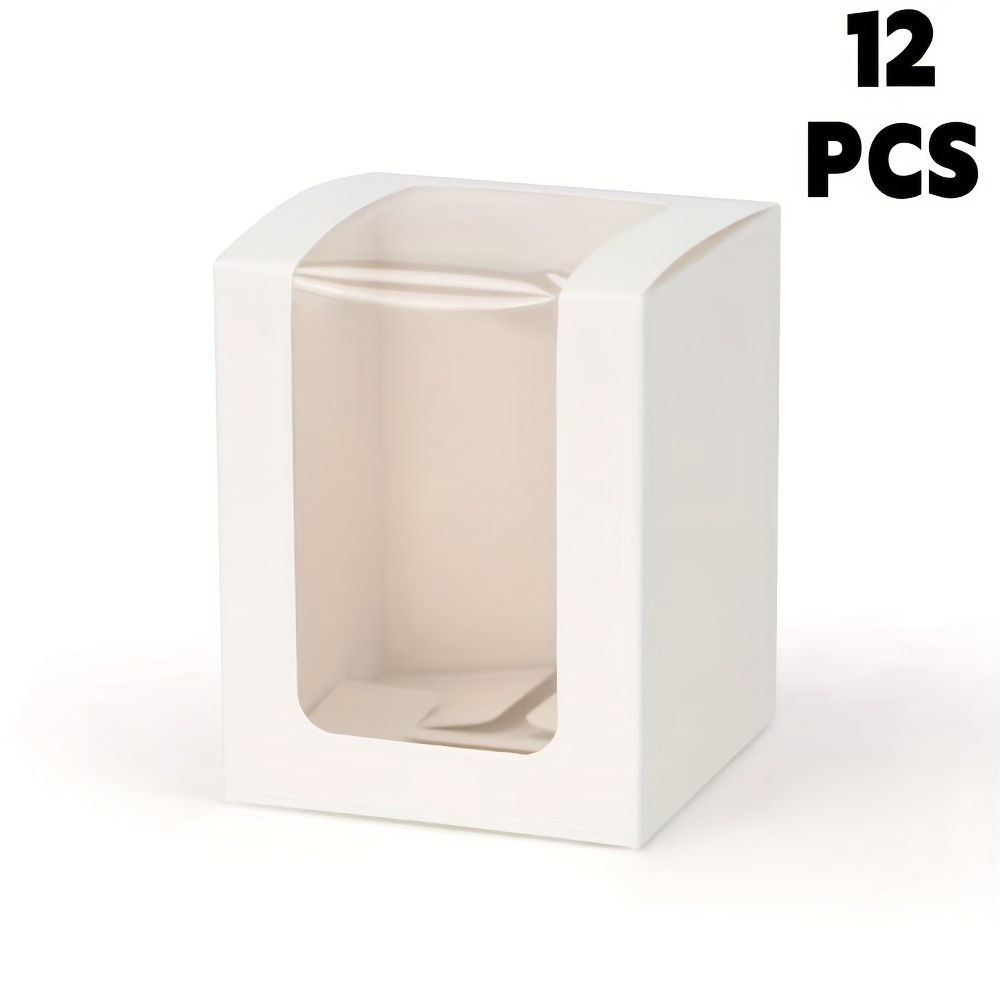 12pcs White Transparent Gift Box, Suitable For Gifts, Figures, Graduation Ceremony Gift Boxes For Halloween, Christmas, Wedding, Birthday Gift Packaging