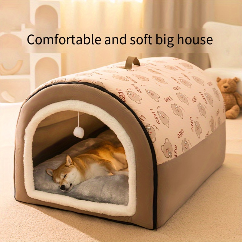 

1pc Winter Warm Removable And Washable Dog Bed, Universal, Pet Sleeping Nest, For Large Dogs Christmas Gift