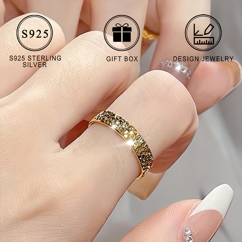 925 Silver Broken Ice Starlight Ring Couple's Matching Gift