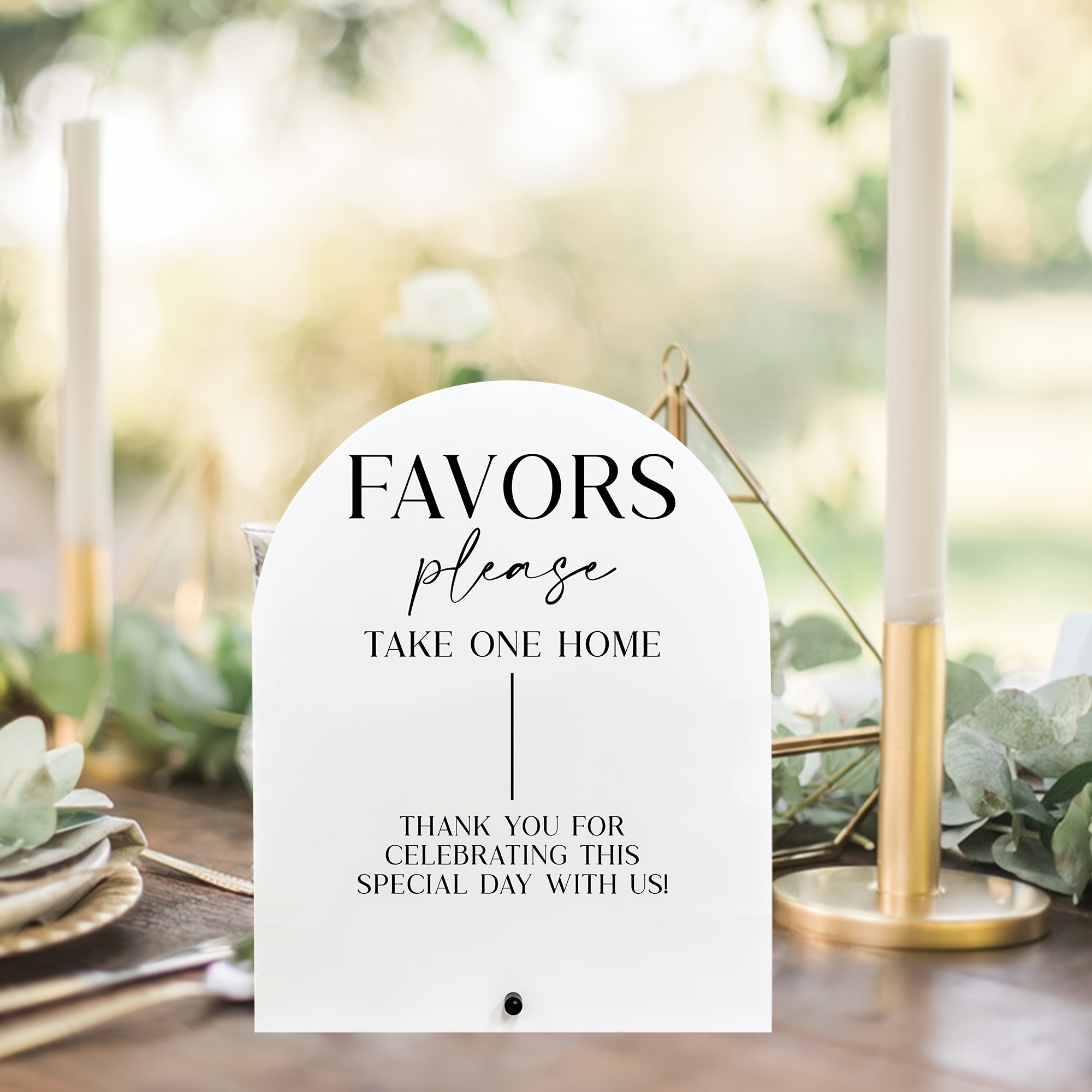 

Elegant Acrylic Wedding Favor Sign - "favors Please Take " - Ideal For Weddings & , & Reusable, No Power Needed