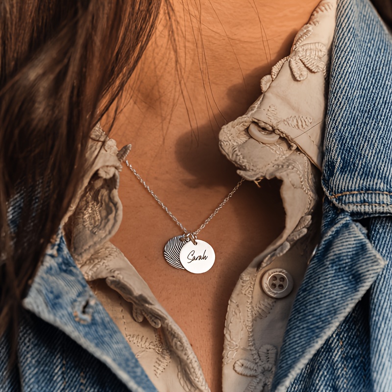 Personalized Stainless Steel Fingerprint Necklace