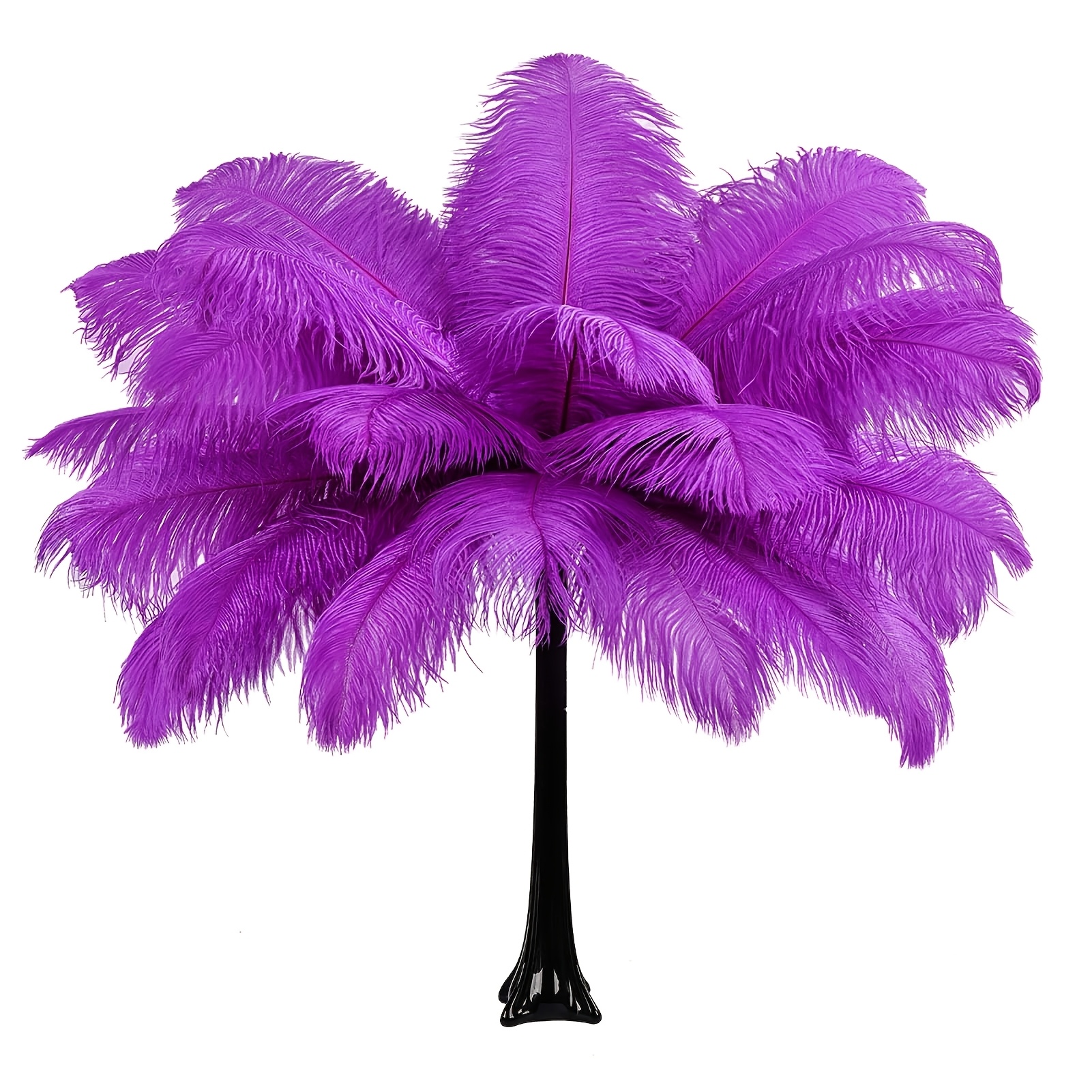TEMU 6 stuks Kunstmatige Struisvogelveren Groothandel, 12-14 inch Fluffy Struisvogelveren Decoraties, Geschikt voor Tafelstukken Bruiloft, Party Vaas