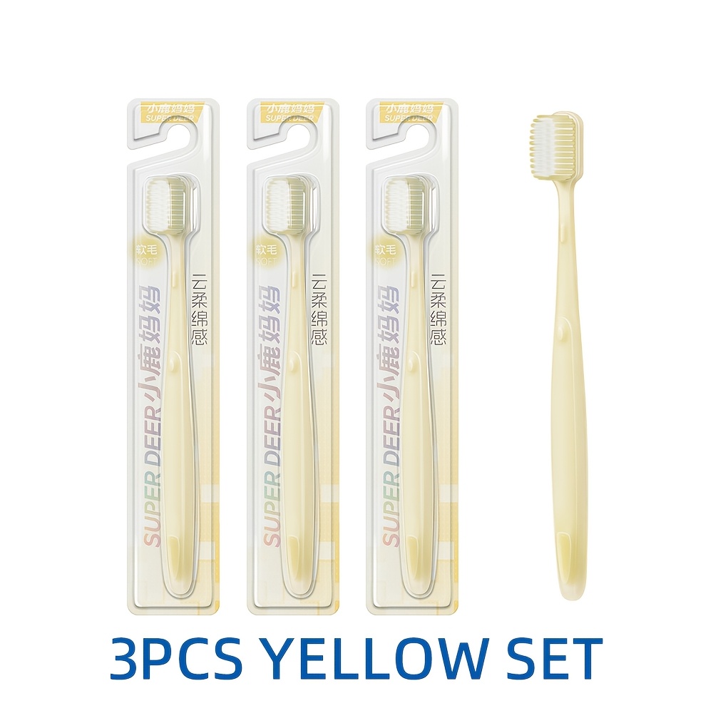 SUPERDEER Soft Bristle Wide Head Toothbrush - 3pcs Set
