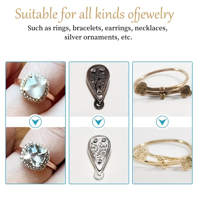 Jewelry Renewal Sheets, Silvery Brightening Sheets, Can Fade Oxidized Black Stains on Jewelry and Restore Metal's Delicate Luster. Suitable for Silvery Necklaces, Rings, Ear Studs, and Alloy Accessories