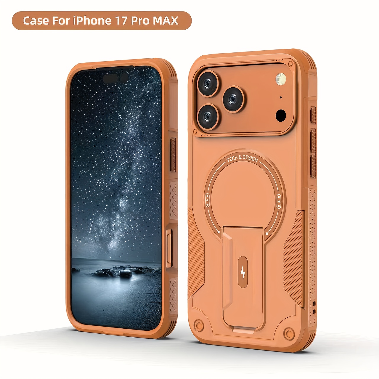 TEMU Étui téléphone : Style militaire simple et texturé, entièrement fermé, compatible avec iPhone 17, 17 Pro, 17 Air, 17 Pro Max, 16, 16 Pro, 16