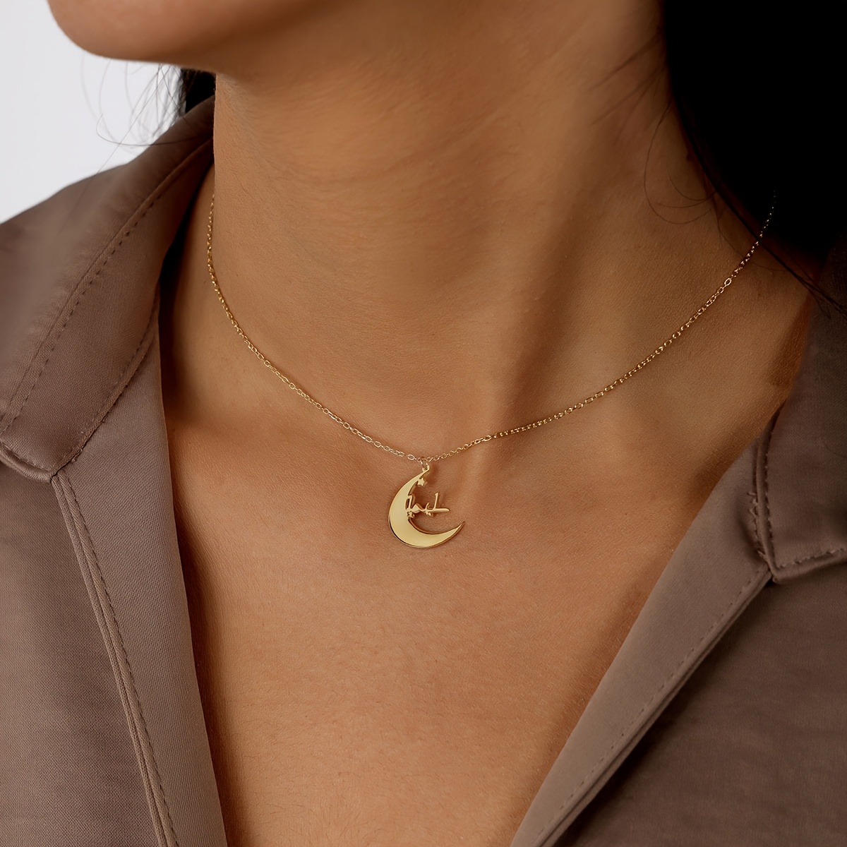 Women's Moon Cat Star-Picking Clavicle Chain Necklace