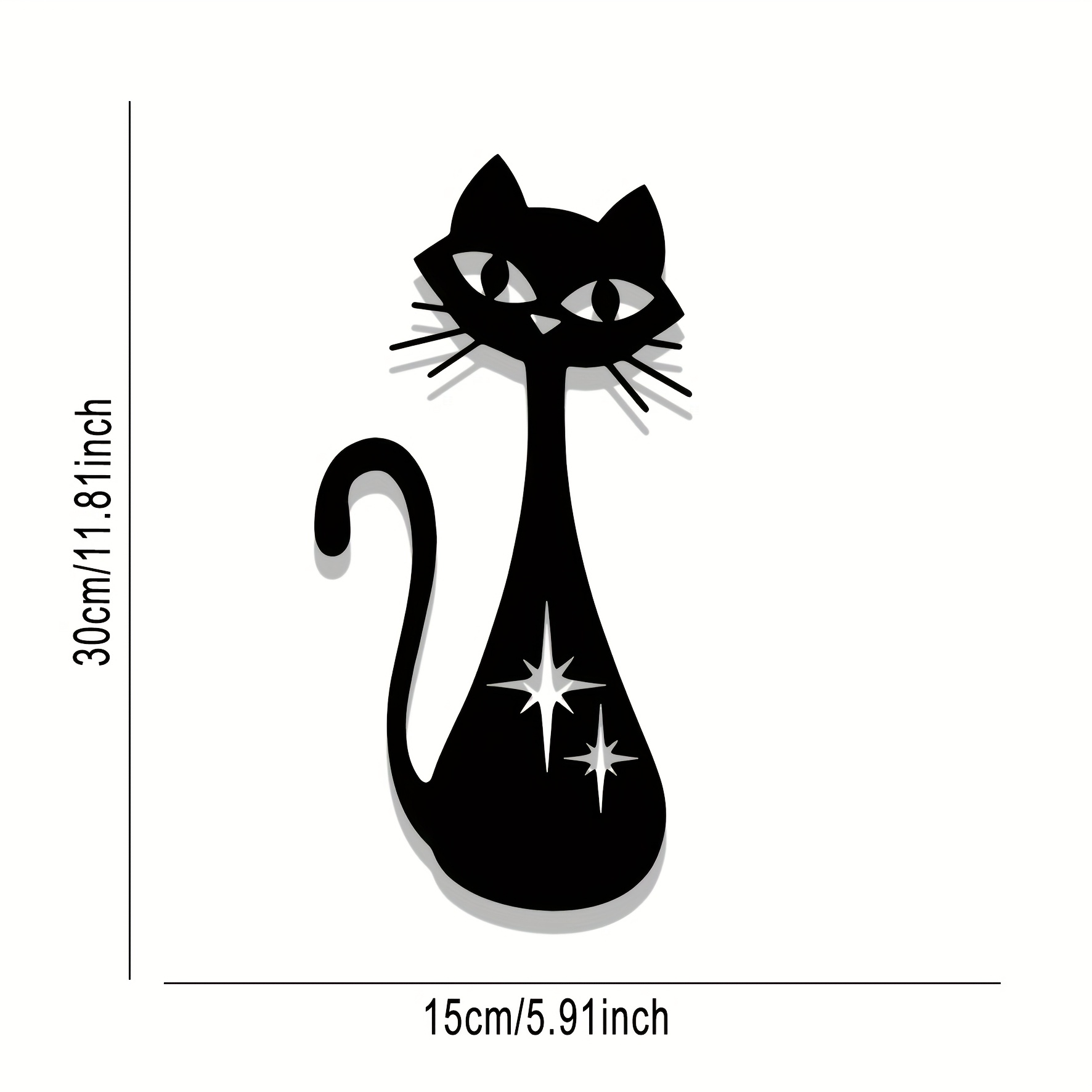 TEMU 2d Flat, 1pc Atomic Cat Mid-century Modern Acrylic Wall Art, Star Explosion Vintage Wall Hanging, Vintage 50s 60s Style Artwork, Gift, Holiday